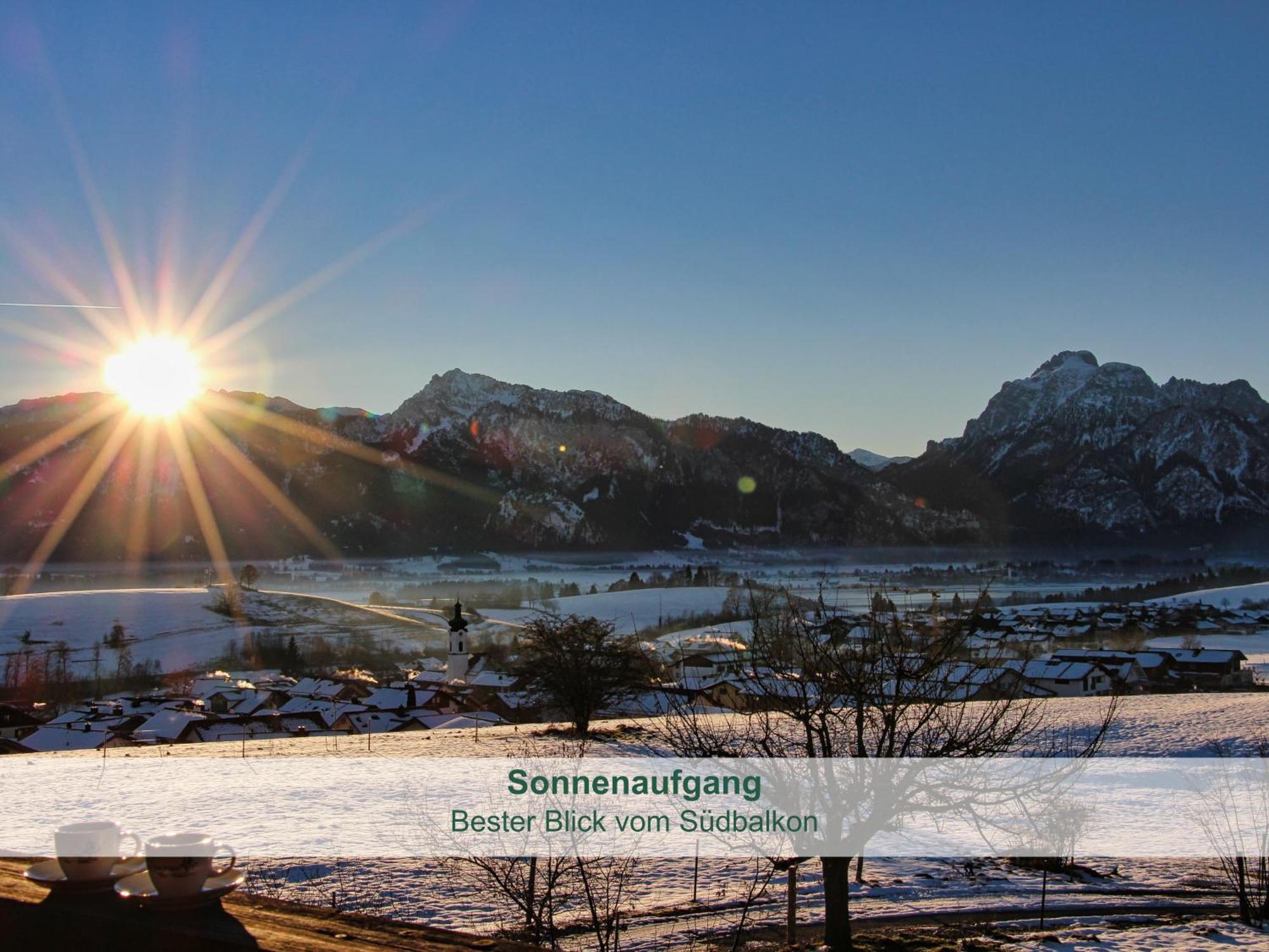 Chalet - Ferienwohnungen - Biohof Stoeger - Panoramasuedbalkon - Grandiose Aussicht Auf See, Berge Und Schloss Neuschwanstein Rieden am Forggensee Exterior photo